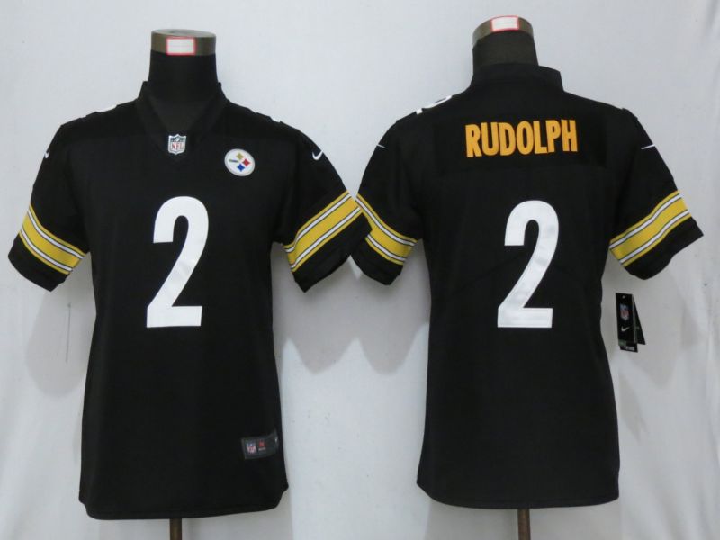 Women Pittsburgh Steelers #2 Rudolph Black Nike 2019 Vapor Untouchable Elite Player->youth nfl jersey->Youth Jersey